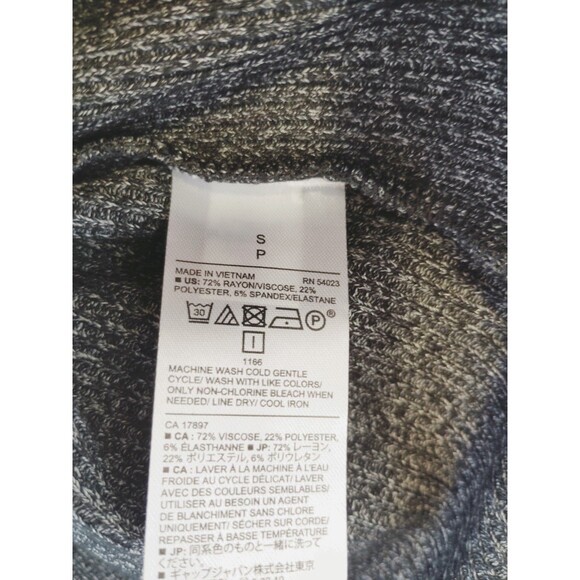 Banana Republic Womens Ribbed Cardigan Sweater Gray Size S Lightweight Lounge - Picture 4 of 7